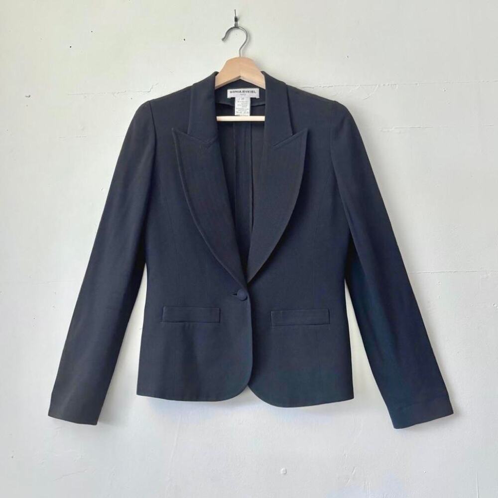 Vintage 90s Sonia Rykiel Paris Blazer Made n France Corpcore Tailored Size FR 38